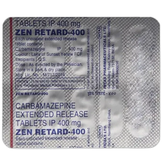zen retard 400mg tablet 10's